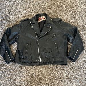 Z1R Classic Black Leather Jacket